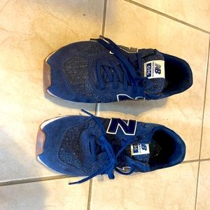 Dark Blue New Balance 696 Sneakers